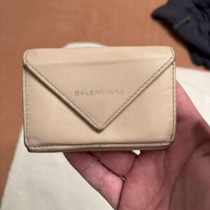 Balenciaga Cream Card Holder
